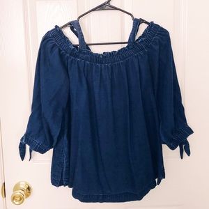 Off the Shoulder Denim Top